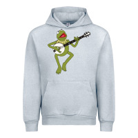 Heather Grey Kermit playing the banjo Classic Urban Hoodie - DesignPulse