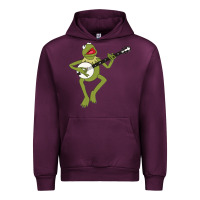 Mauve Wine Kermit playing the banjo Classic Urban Hoodie - DesignPulse