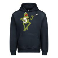 Navy Kermit playing the banjo Classic Urban Hoodie - DesignPulse