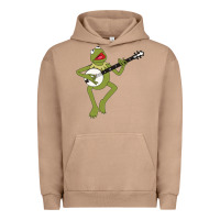 Pigment Burro Kermit playing the banjo Classic Urban Hoodie - DesignPulse