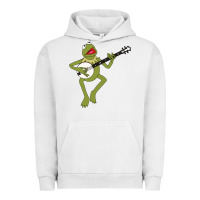 Pigment Lunar Rock Kermit playing the banjo Classic Urban Hoodie - DesignPulse
