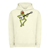 Pigment Pistachio Kermit playing the banjo Classic Urban Hoodie - DesignPulse