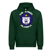Forest Green us army alaska polar bear patch t shirt Urban Hoodie - DesignPulse