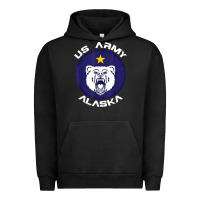 Pigment Black us army alaska polar bear patch t shirt Urban Hoodie - DesignPulse