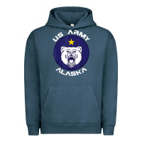 Pigment Midnight Navy us army alaska polar bear patch t shirt Urban Hoodie - DesignPulse