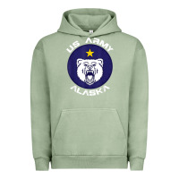 Pigment Oil Green us army alaska polar bear patch t shirt Urban Hoodie - DesignPulse