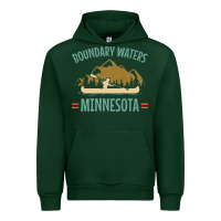Forest Green retro boundary waters canoe minnesota Urban Hoodie - DesignPulse