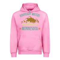 Fuchsia Pink retro boundary waters canoe minnesota Urban Hoodie - DesignPulse