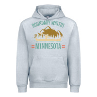 Heather Grey retro boundary waters canoe minnesota Urban Hoodie - DesignPulse