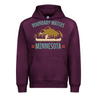 Mauve Wine retro boundary waters canoe minnesota Urban Hoodie - DesignPulse