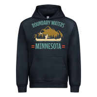 Navy retro boundary waters canoe minnesota Urban Hoodie - DesignPulse