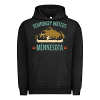 Pigment Black retro boundary waters canoe minnesota Urban Hoodie - DesignPulse
