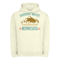 Pigment Pistachio retro boundary waters canoe minnesota Urban Hoodie - DesignPulse