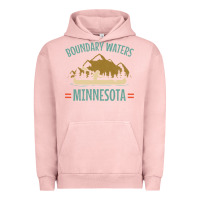 Pigment Salmon retro boundary waters canoe minnesota Urban Hoodie - DesignPulse
