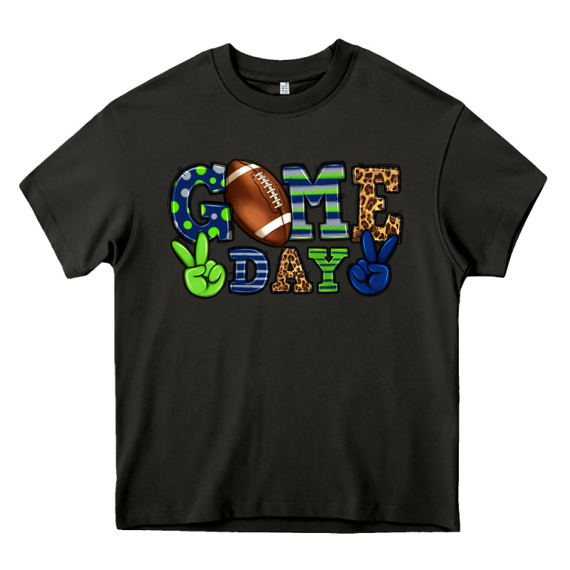 Game Day Green And Blue Team Color Heavy Core Tee by HowdyJamesFarm | Teevron