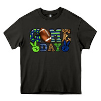 Asphalt Game day green and blue team color Heavy Core Tee - HowdyJamesFarm