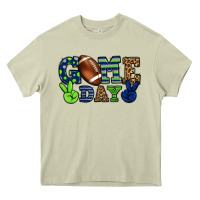 Mossy Game day green and blue team color Heavy Core Tee - HowdyJamesFarm