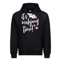 Black womens mahjong gift for her mahjong player v neck t shirt Urban Hoodie - DesignPulse