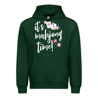 Forest Green womens mahjong gift for her mahjong player v neck t shirt Urban Hoodie - DesignPulse