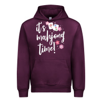 Mauve Wine womens mahjong gift for her mahjong player v neck t shirt Urban Hoodie - DesignPulse