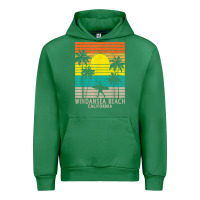 Emerald windansea beach california ca surfer surfing surf palm tree Urban Hoodie - DesignPulse