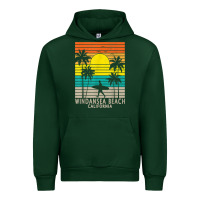 Forest Green windansea beach california ca surfer surfing surf palm tree Urban Hoodie - DesignPulse