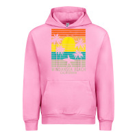 Fuchsia Pink windansea beach california ca surfer surfing surf palm tree Urban Hoodie - DesignPulse