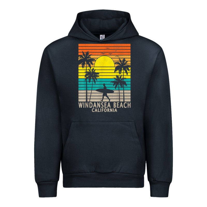 Windansea Beach California Ca Surfer Surfing Surf Palm Tree Urban Hoodie by DesignPulse | Teevron