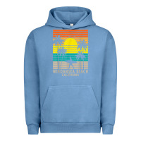 Pigment Pebble Blue windansea beach california ca surfer surfing surf palm tree Urban Hoodie - DesignPulse