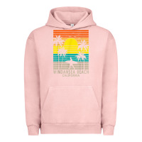 Pigment Salmon windansea beach california ca surfer surfing surf palm tree Urban Hoodie - DesignPulse