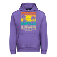 Tulip windansea beach california ca surfer surfing surf palm tree Urban Hoodie - DesignPulse