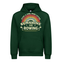 Forest Green Rowing  . Just A Girl Who Loves Sunshine And Rowing Urban Hoodie - DesignPulse