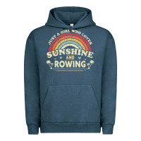 Pigment Midnight Navy Rowing  . Just A Girl Who Loves Sunshine And Rowing Urban Hoodie - DesignPulse