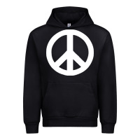 Black Peace Sign Urban Hoodie - DesignPulse