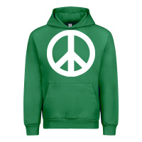 Emerald Peace Sign Urban Hoodie - DesignPulse