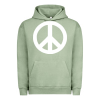 Pigment Oil Green Peace Sign Urban Hoodie - DesignPulse