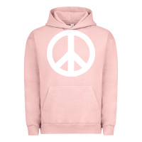 Pigment Salmon Peace Sign Urban Hoodie - DesignPulse