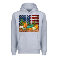 Heather Grey fall themed american tumbler Premium Hoodie - Jasminsmagicworld
