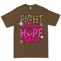 Cacao Fight believe hope survive Cancer Awareness Premium Tee - HowdyJamesFarm