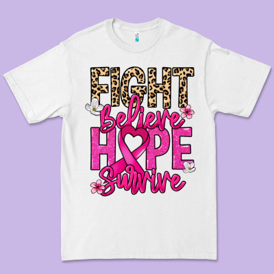 Fight Believe Hope Survive Cancer Awareness Premium Tee Designed By Howdyjamesfarm