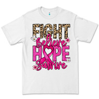 White Fight believe hope survive Cancer Awareness Premium Tee - HowdyJamesFarm