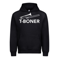 Black funny trombone funny t boner funny t boner tboner Urban Hoodie - DesignPulse