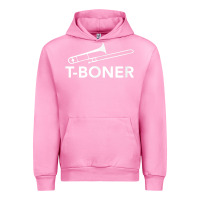 Fuchsia Pink funny trombone funny t boner funny t boner tboner Urban Hoodie - DesignPulse