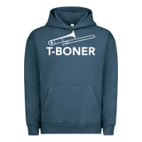 Pigment Midnight Navy funny trombone funny t boner funny t boner tboner Urban Hoodie - DesignPulse