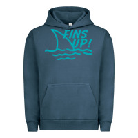Pigment Midnight Navy fins up jimmy Urban Hoodie - DesignPulse