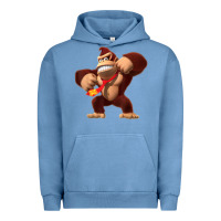 Pigment Pebble Blue Donkey Kong 3D Poster Urban Hoodie - DesignPulse