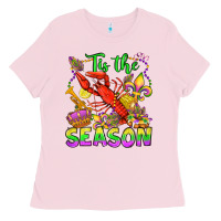 Bubblegum Pink tis the season mardi gras olivia Ladies Tee - OliviaCreatesArt