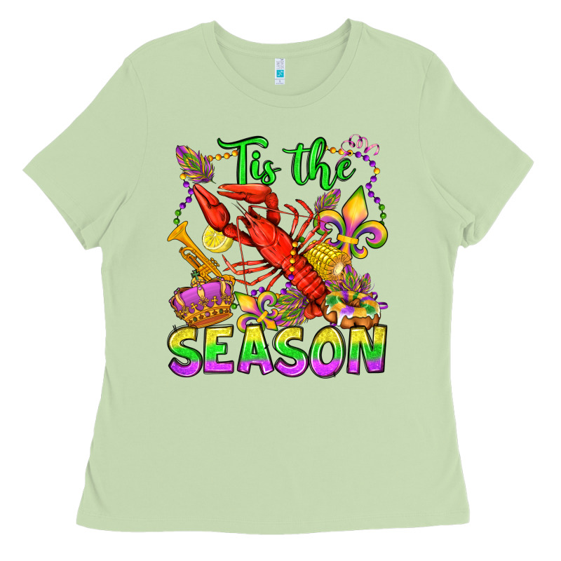 Tis The Season Mardi Gras Olivia Ladies Tee by OliviaCreatesArt | Teevron