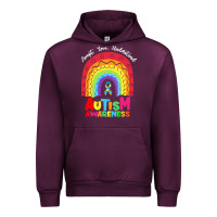 Mauve Wine autism awareness month t  shirt autism awareness rainbow accept unders Urban Hoodie - DesignPulse