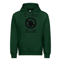 Forest Green ticks suck shirt lyme disease gift green awareness ribbon Urban Hoodie - DesignPulse